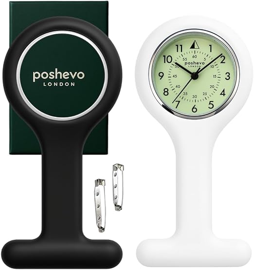 Professional Nurse Fob Watch, Premium Japanese Quartz Movement for Clinical Accuracy, Luminous Dial Face, Japanese Movement