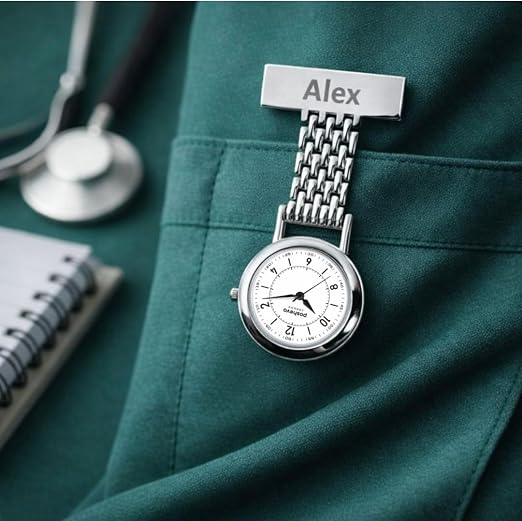Personalized Nurse Fob Watches for Women and Men - Engraved Nurse Watch Custom Gift for Woman - Quartz Movement – Perfect Gifts for Healthcare Professionals (Rosegold)