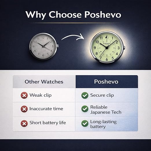 Professional Nurse Fob Watch, Premium Japanese Quartz Movement for Clinical Accuracy, Luminous Dial Face, Japanese Movement