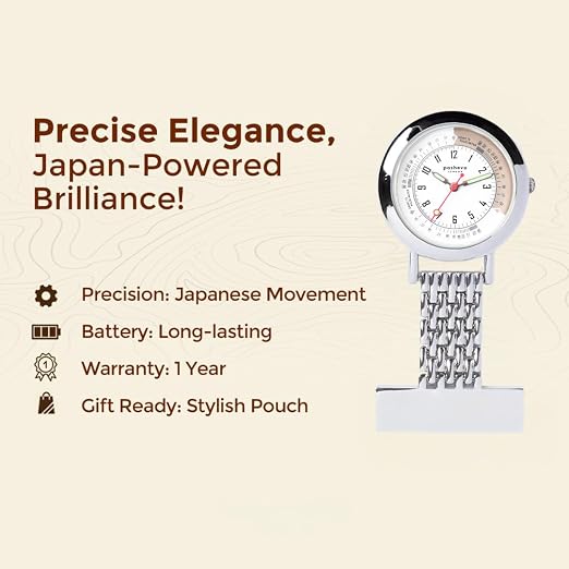 Personalized Nurse Fob Watches for Women and Men - Engraved Nurse Watch Custom Gift for Woman - Quartz Movement – Perfect Gifts for Healthcare Professionals