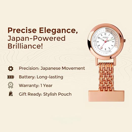 Personalized Nurse Fob Watches for Women and Men - Engraved Nurse Watch Custom Gift for Woman - Quartz Movement – Perfect Gifts for Healthcare Professionals