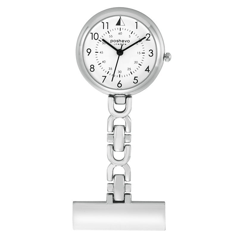 poshevo Nurse's Essential Fob Watch - Poshevo 3X Silver